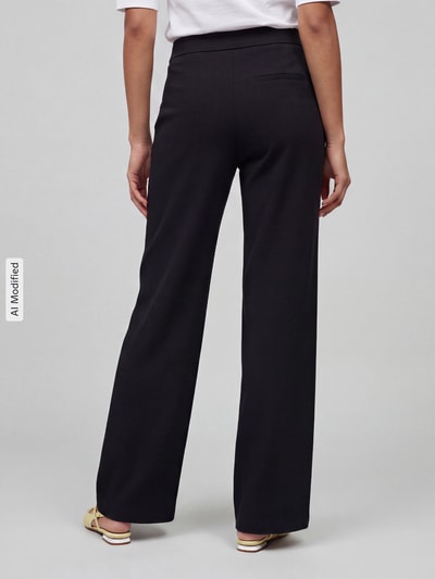 MAC Wide Leg Hose aus Viskose-Mix Modell 'Chiara' Black 5