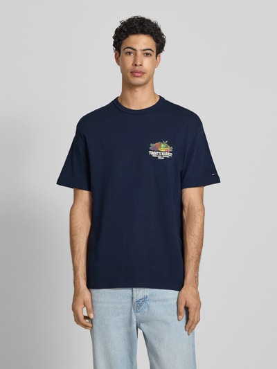 Tommy Jeans relaxed fit T-shirt van puur katoen Marineblauw - 4
