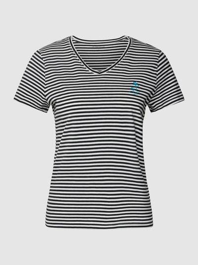 Tom Tailor T-Shirt aus Baumwolle mit Streifenmuster Black 2