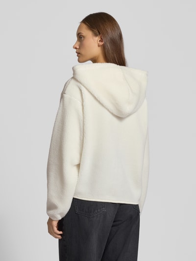 Pieces Regular Fit Teddyfelljacke mit Kapuze Modell 'OVA' Offwhite 5