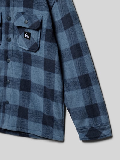 Quiksilver Hemd mit Druckknopfleiste Rauchblau 2