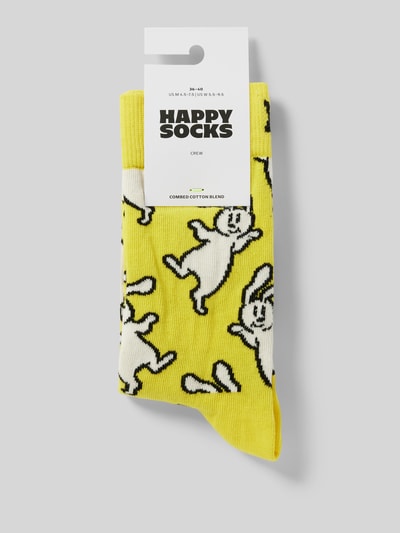 Happy Socks Socken mit Stretch-Anteil Modell 'Bunny' Gelb 3