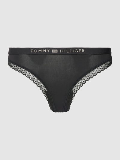 TOMMY HILFIGER String mit Label-Details Black 2