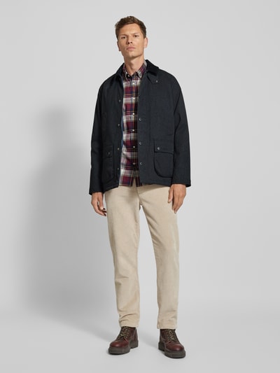 Barbour Jack met platte kraag, model 'WINTER BEDALE' Marineblauw - 1