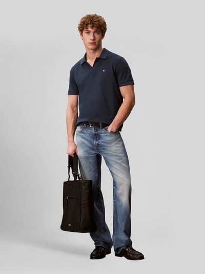 Calvin Klein Jeans Regular Fit Poloshirt aus reiner Baumwolle Marine 1
