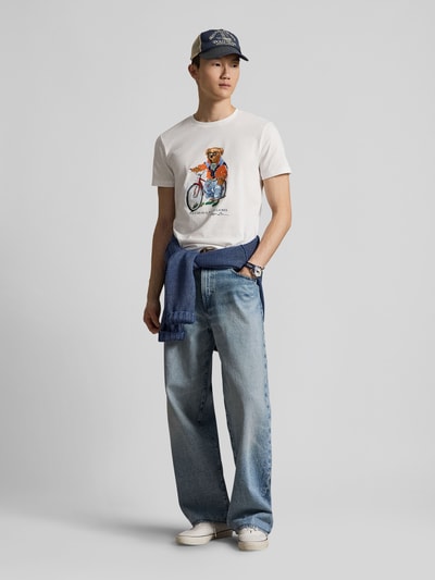 Polo Ralph Lauren slim fit T-shirt met polo bear-print Wit - 1