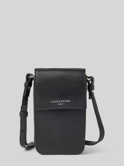LIEBESKIND BERLIN Handytasche aus Leder mit verstellbarem Schulterriemen Black 2