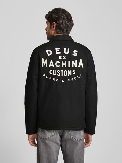 DEUS EX MACHINA Jacke mit Label-Stitching Modell 'Workshop Coach' Black 5