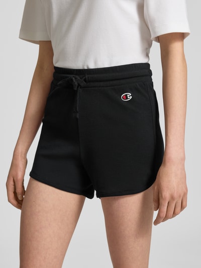 CHAMPION Sweatshorts met labeldetail Zwart - 3