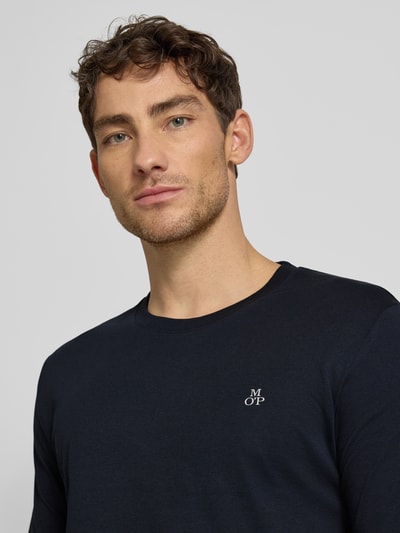 Marc O'Polo Regular Fit Langarmshirt aus reiner Baumwolle Marine 3