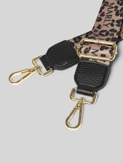 Produktfoto, Strap mit all-over dierenprint Model 'Leo' van Hey Marly, verstelbaar design met logodetail, beige en zwart, gestructureerde textuur