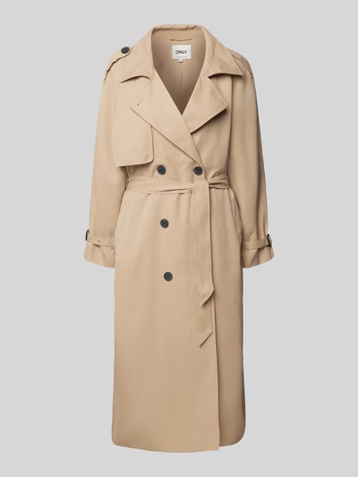 Only Regular Fit Trenchcoat mit Reverskragen Modell 'CHLOE' Sand 2