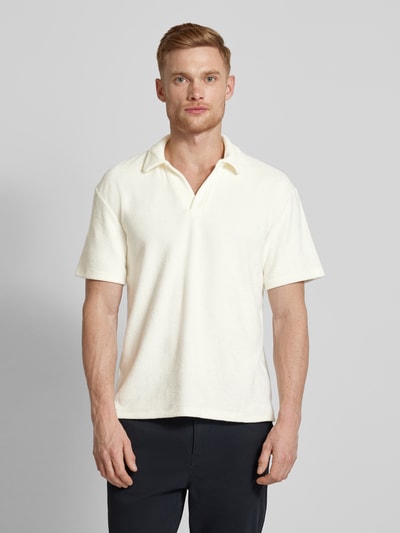 Jack & Jones Premium Poloshirt aus Frottee Modell 'TERRY' Weiss 4