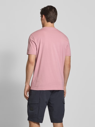 BOSS Green Regular fit T-shirt van katoenmix Mauve - 5