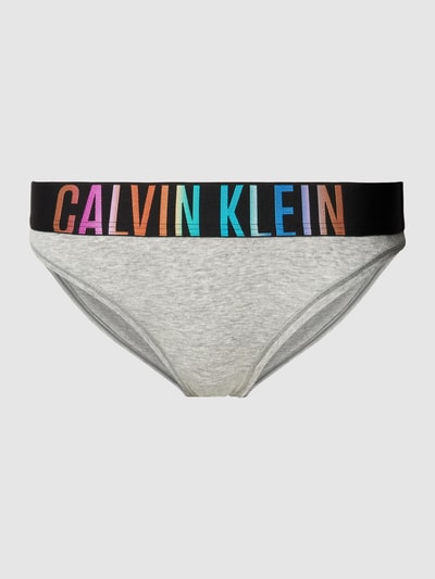 Calvin Klein Underwear Figi z elastycznym pasem z logo Jasnoszary 1
