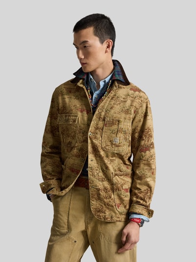 Polo Ralph Lauren Relaxed Fit Hemdjacke aus reiner Baumwolle Beige 5