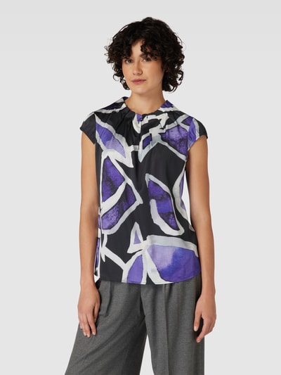 COMMA Blouse met grafisch motief Paars - 4