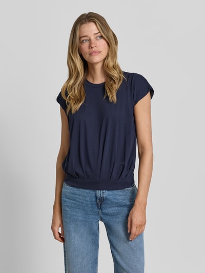 Christian Berg Woman T-Shirt mit Rundhalsausschnitt und Kappärmeln Dunkelblau 4