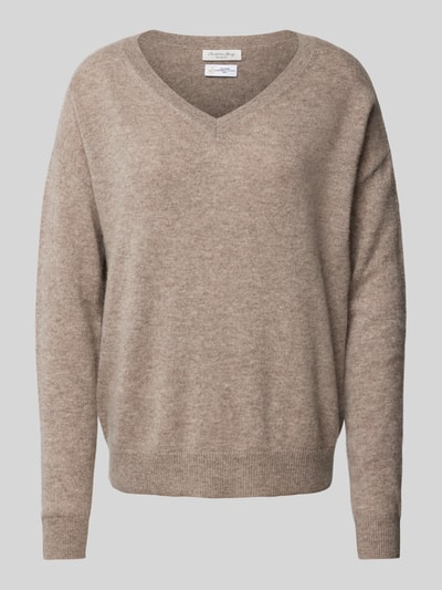 Christian Berg Woman Kaschmirpullover mit V-Ausschnitt Taupe Melange 2