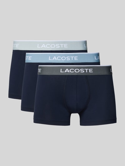 Produktfoto, Trunk aus Baumwoll-Mix im 3er-Pack von Lacoste in Dunkelblau und Grau, glatte Struktur, Herren Pant & Trunk von Lacoste