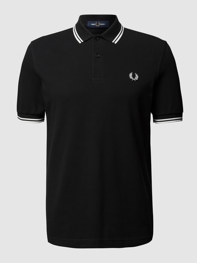 Fred Perry Poloshirt mit Kontrastabschlüssen Black 2