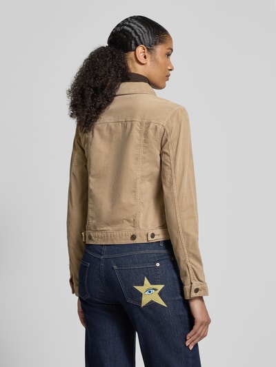 MAC Regular Fit Jeansjacke aus Baumwoll-Mix Beige 5