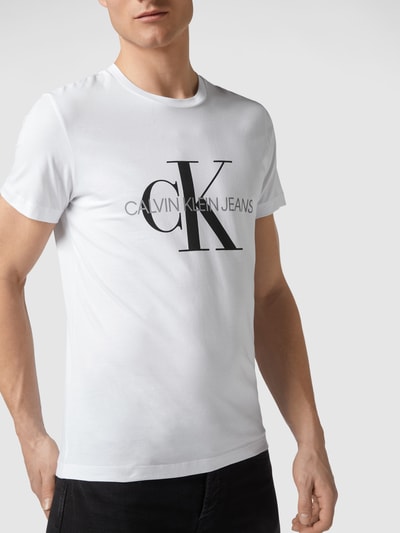 Calvin Klein Jeans T-shirt met logoprint  Wit - 3