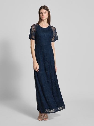 Vila Maxi-jurk van kant met ronde hals Marineblauw - 4