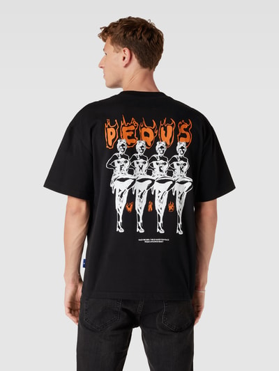 PEQUS T-Shirt aus Baumwolle mit Label-Detail Black 5