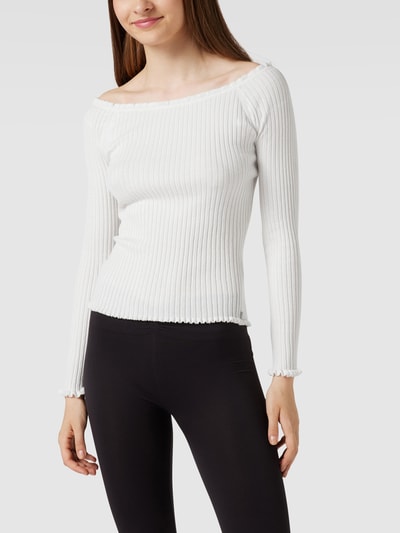 Guess Strickpullover mit Raglanärmeln Offwhite 4