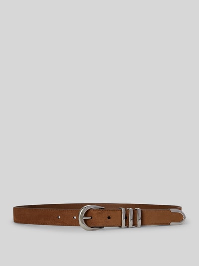 Lauren Ralph Lauren Riem van echt leer met metallic accenten Cognac - 1