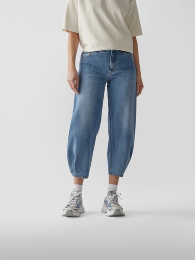 Tibi Mid Rise Jeans im Balloon Fit Hellblau 4