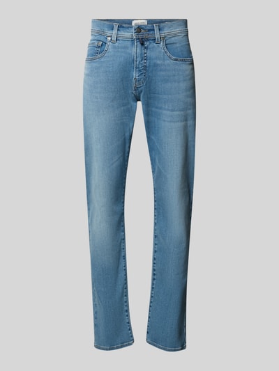 Produktfoto, Regular Fit Jeans im 5-Pocket-Design Modell 'Lyon' von Pierre Cardin in Hellblau, elastischer Baumwoll-Mix mit Lyocell-Anteil
