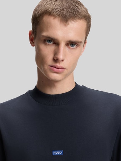HUGO Blue Regular Fit T-Shirt aus reiner Baumwolle Modell 'NIEROS' Marine 3