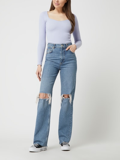 Only Cropped Longsleeve mit Stretch-Anteil Modell 'Gwen' Flieder 1