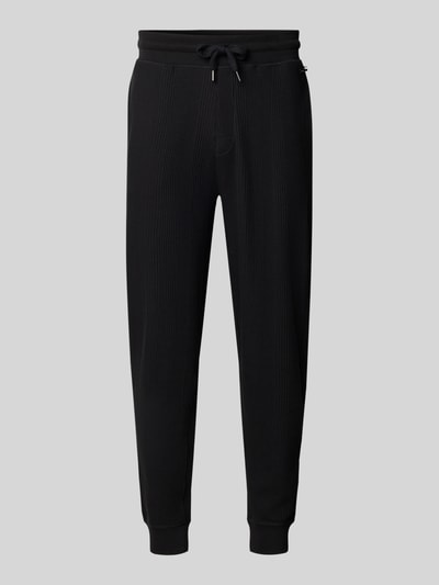 BOSS Relaxed Fit Sweatpants aus Baumwoll-Mix Black 2