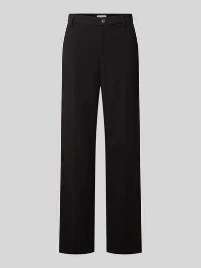 Produktfoto, schwarze Straight Fit Hose mit Eingrifftaschen von Christian Berg Woman, glatte Textur, Mix mit Viskose-Anteil, neutraler Hintergrund