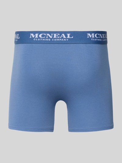 Produktfoto, Slim Fit Boxer mit Logo-Detail im 3er Pack von MCNEAL aus elastischem Baumwoll-Mix in Blau mit elastischem Bund und Logoband.