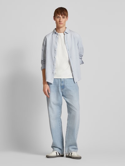 Pepe Jeans Freizeithemd mit Knopfleiste Modell 'ARNAU' Jeansblau 1