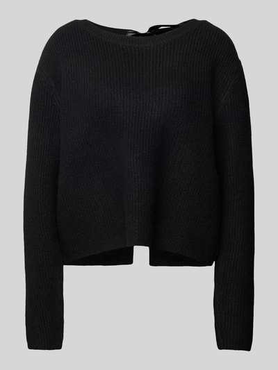 Pieces Regular Fit Strickpullover mit Wendefunktion Modell 'RILLY' Black 1