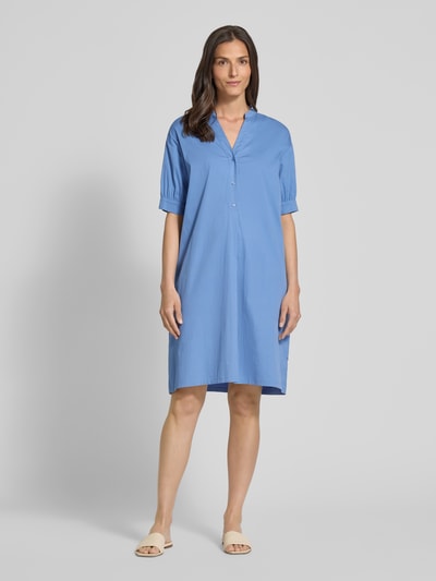 ROBE LÉGÈRE Knielanges Hemdblusenkleid mit kurzer Knopfleiste Rauchblau 1