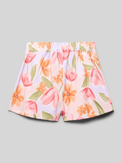 Productfoto, Shorts im Allover-Look van Mayoral, katoen-elastaan mix, regular fit, elastische taille, bloemmotief in pastelkleuren