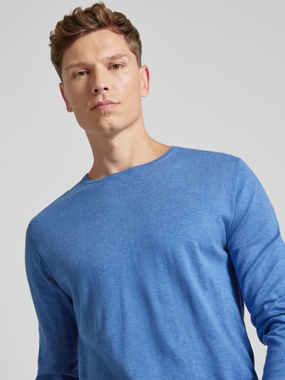 Christian Berg Men Gebreide pullover met ronde hals Blauw gemêleerd - 3