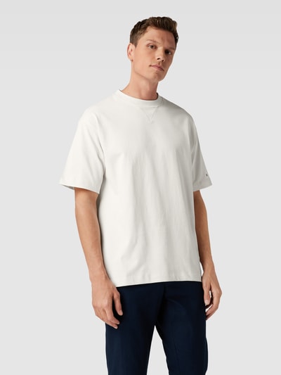 Tommy Hilfiger T-shirt z prążkowanym okrągłym dekoltem Złamany biały 4