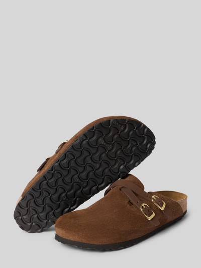 Birkenstock Slipper aus echtem Leder Modell 'Blair' Dunkelbraun 4