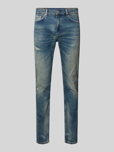 Hugo Blue Regular Fit Jeans im Destroyed-Look Modell 'Ash' Dunkelblau 1