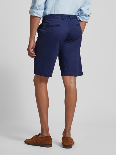 Fynch-Hatton Regular fit bermuda met riemlussen, model 'Summer' Marineblauw - 5