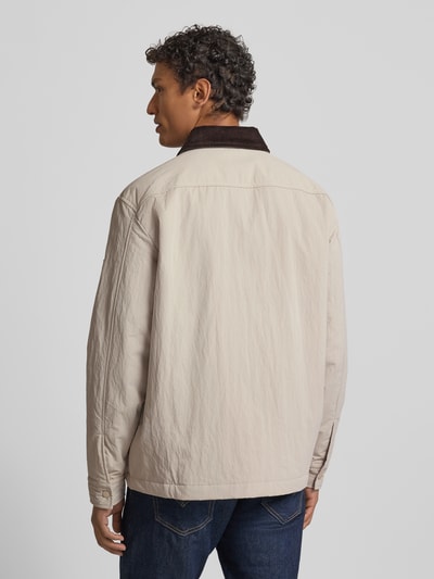 BOSS Orange Regular Fit Jacke mit Cord-Kragen Modell 'LEIDON-ZIP_M' Sand 5