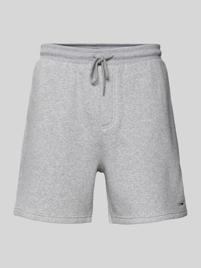 Tommy Jeans Regular fit sweatshorts van katoenmix met logostitching Lichtgrijs gemêleerd - 2