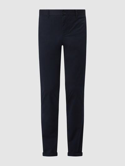 Matinique Chino met stretch, model 'Liam' Marineblauw - 2